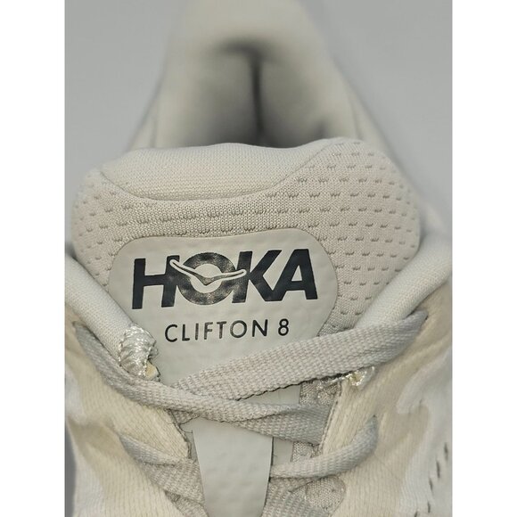 Hoka One One Men's Gray White Mesh Clifton 8 Running Shoes Size 7D 2841 - Picture 8 of 16